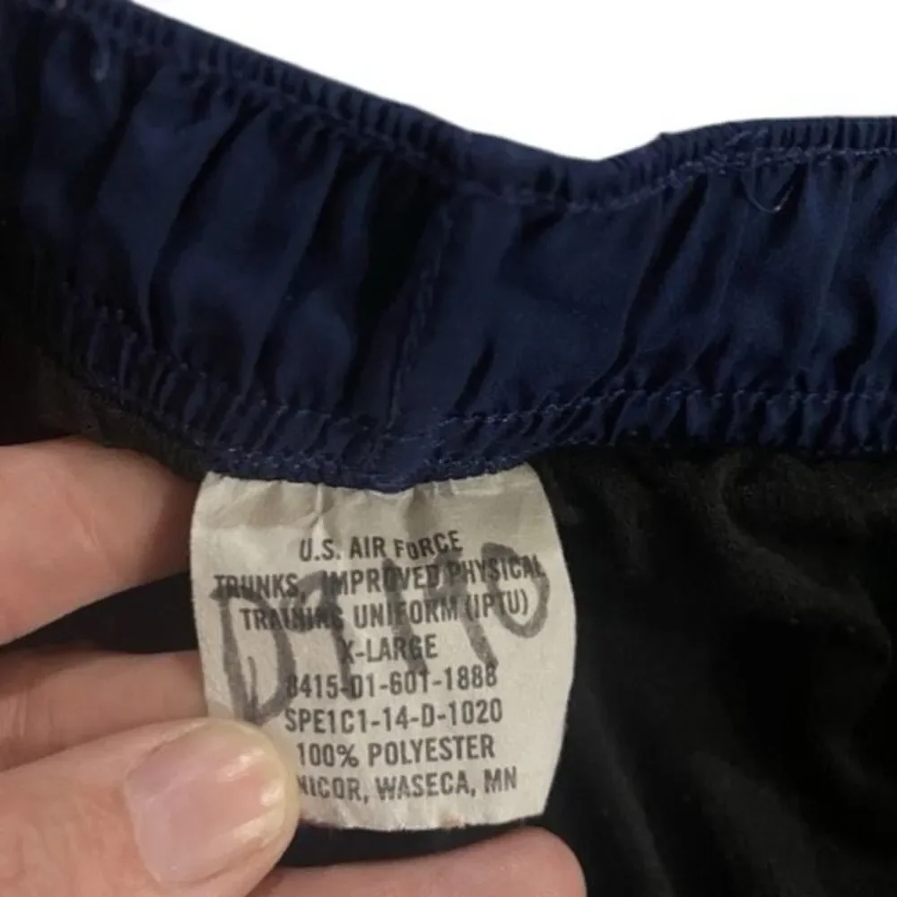 US Air Force swim trunks blue made in the USA standard issued